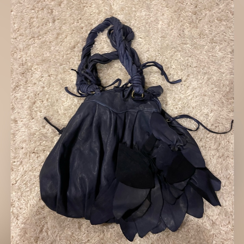 Moni Moni by Cinzia Moniaci Lily Bag Black Purple Tote RARE Limited Edition